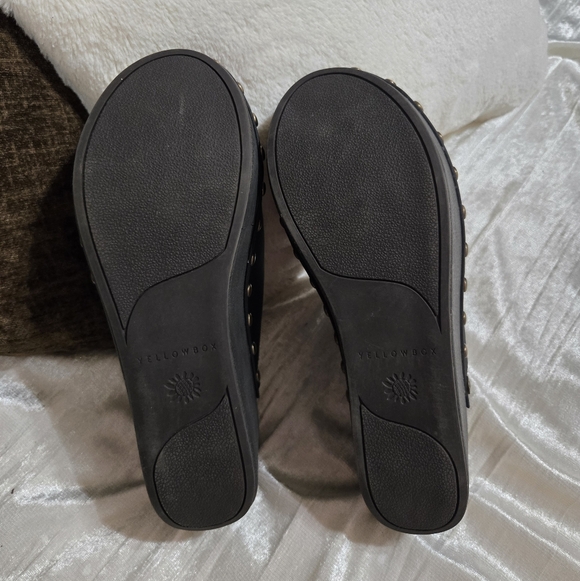 Yellow Box Black Studded Clog Mules Size 7 1/2 EUC!! - Picture 8 of 8